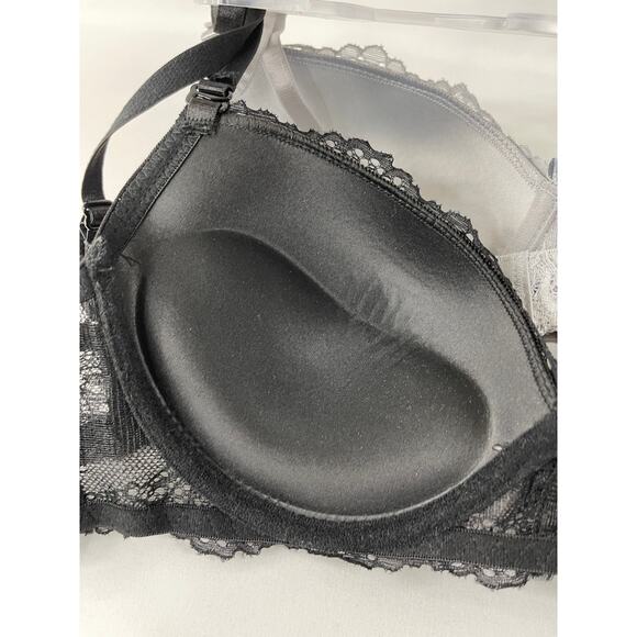 Rene Rofe Lingerie Extreme Push Up Lace Detail Padded Bras 2 pack 36C NEW - Picture 9 of 12